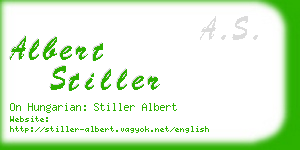 albert stiller business card